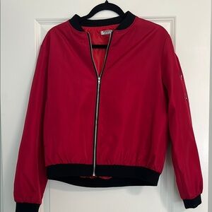 Women’s Light Bomber Jacket in Red